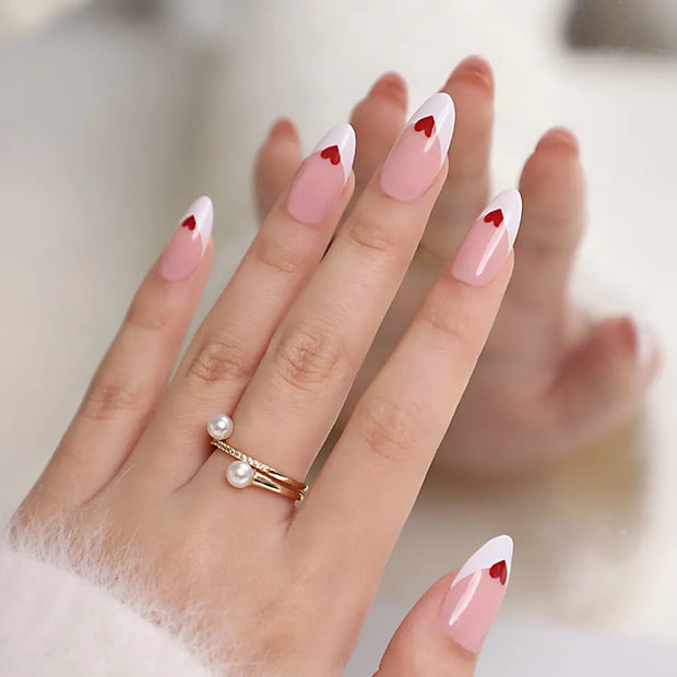 Aphrodite — Amande French & Cœur Rouge | ONAILZ