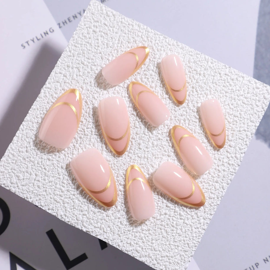 Aurélia — Amande Longue French Dorée | ONAILZ