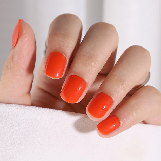 Orange Zest – Ongle court orange clair | ONAILZ
