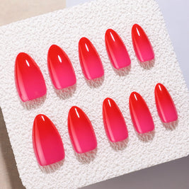 Flamme Écarlate – Ongles Amande extra longs ombré rouge | ONAILZ