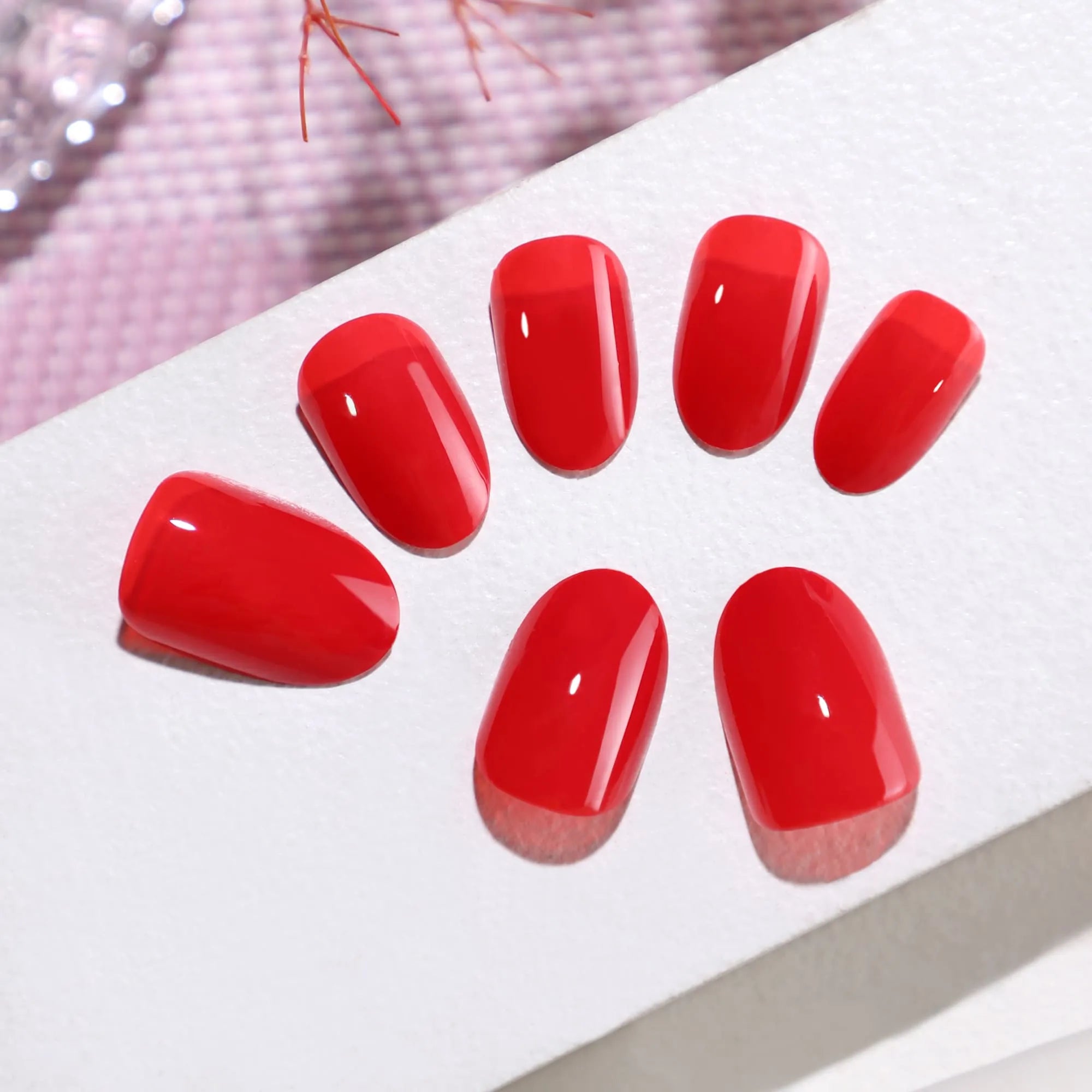 Rubra — Arrondi court Rouge Intense Uni | ONAILZ