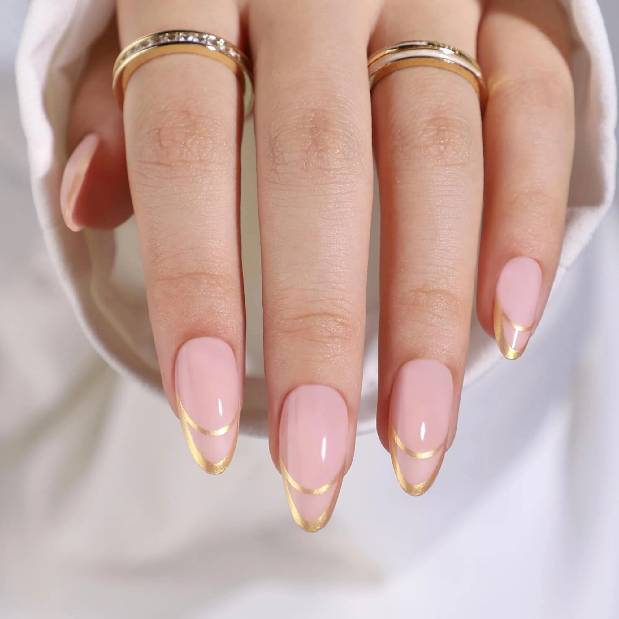 Aurélia — Amande Longue French Dorée | ONAILZ