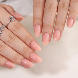 Nude Lumière – Ongle Amande Rose Nude | ONAILZ