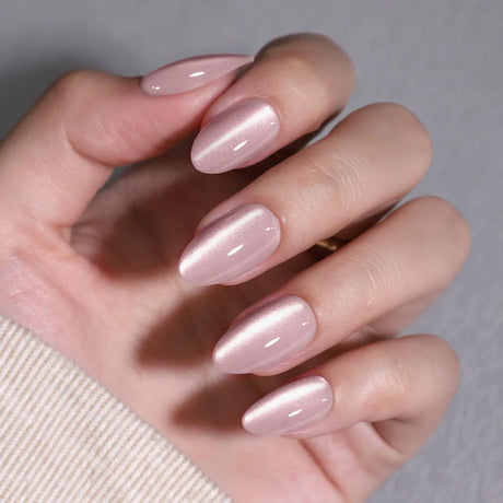 Aurore Féline 2 — Amande Cat Eye Rose Clair | ONAILZ