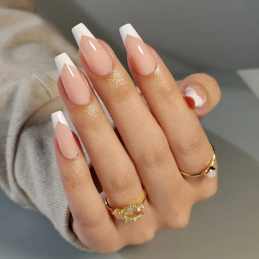 Ballerine Chic — Coffin Long French | ONAILZ