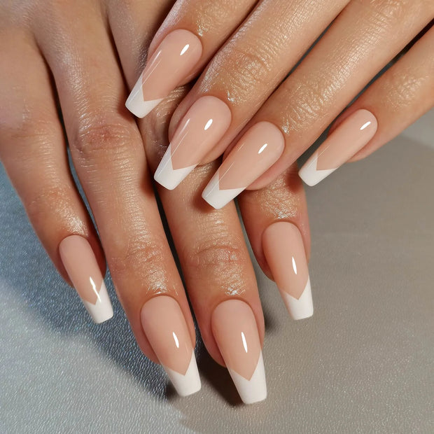 Ballerine Chic — Coffin Long French | ONAILZ