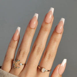 Ballerine Chic — Coffin Long French | ONAILZ