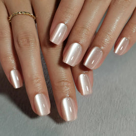 Sable Félin — Carré Court Cat Eye Beige | ONAILZ