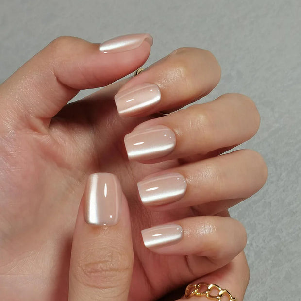 Sable Félin — Carré Court Cat Eye Beige | ONAILZ