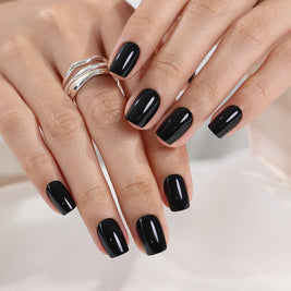 Le Classique Noir — Ongles Carré Noir | ONAILZ