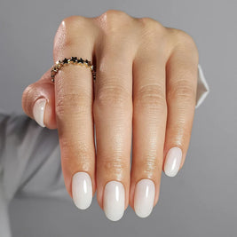 Perle Nacrée — Ovale Court Blanc Perle | ONAILZ