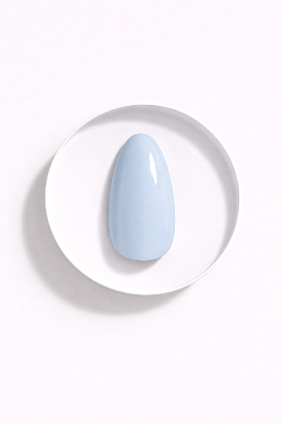 Bleu Azur — Ovale Court Bleu Clair Mat | ONAILZ