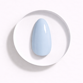 Bleu Azur — Ovale Court Bleu Clair Mat | ONAILZ