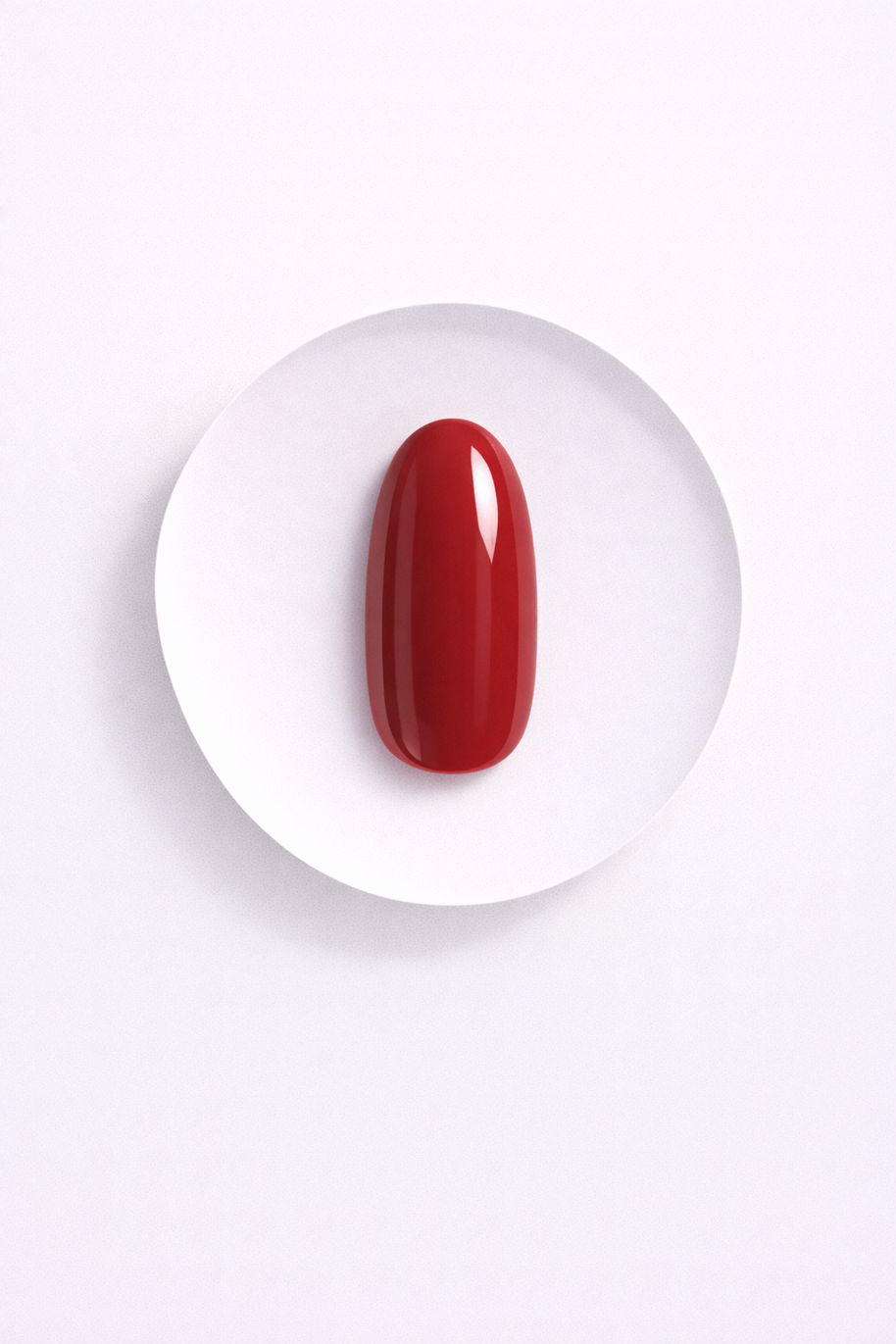 Rubra — Arrondi court Rouge Intense Uni | ONAILZ
