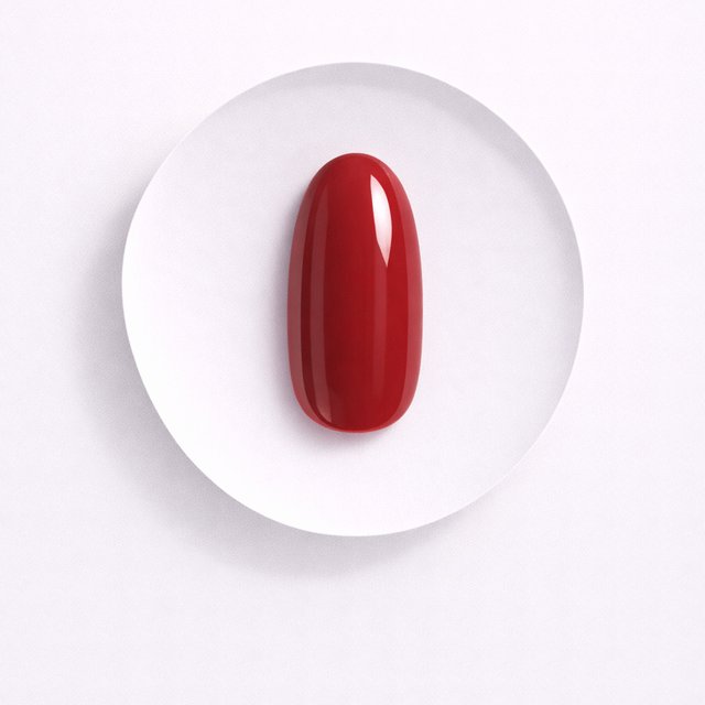 Rubra — Arrondi court Rouge Intense Uni | ONAILZ