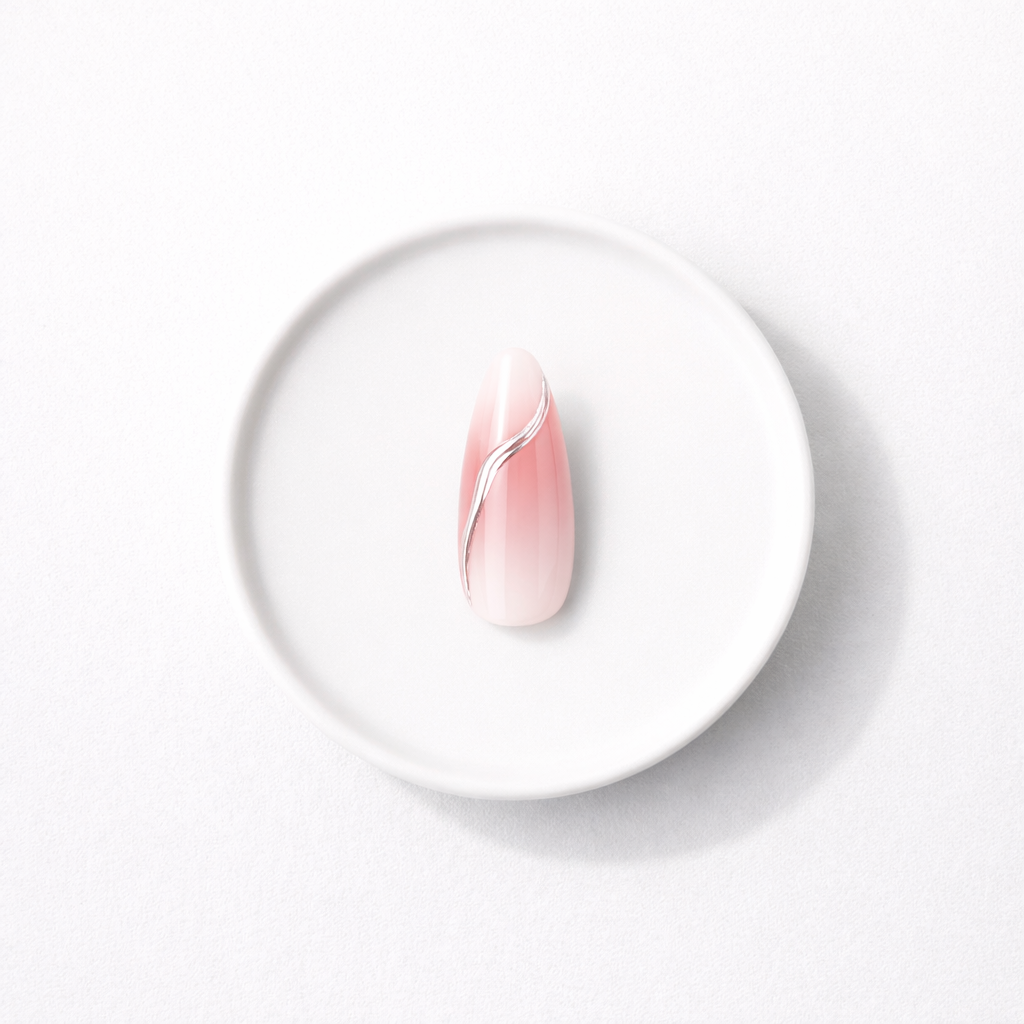 Argent Précieux — Amande Design 3D Argenté | ONAILZ