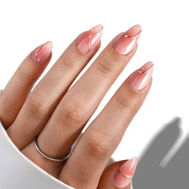 Argent Précieux — Amande Design 3D Argenté | ONAILZ