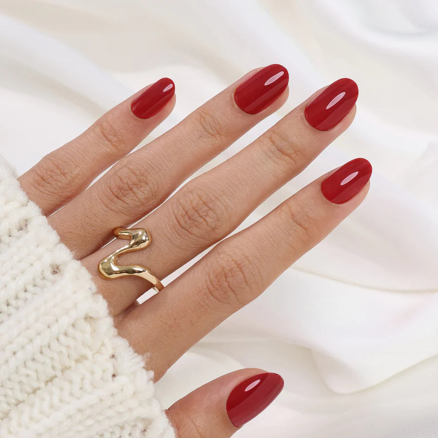 Rubra — Arrondi court Rouge Intense Uni | ONAILZ