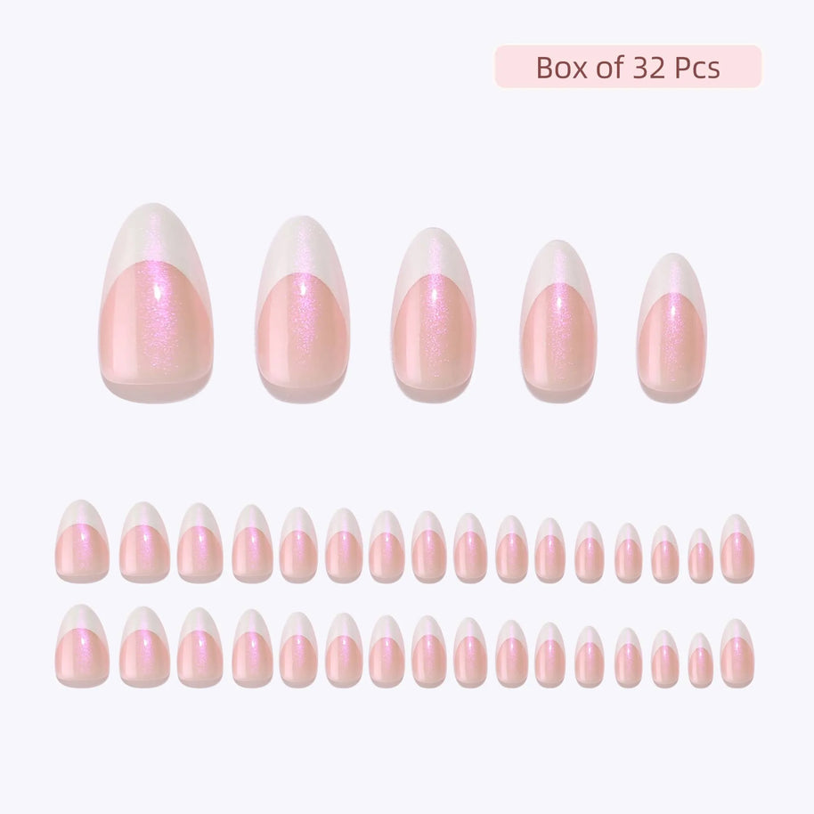 Étoile — Amande Moyen French Scintillante | ONAILZ