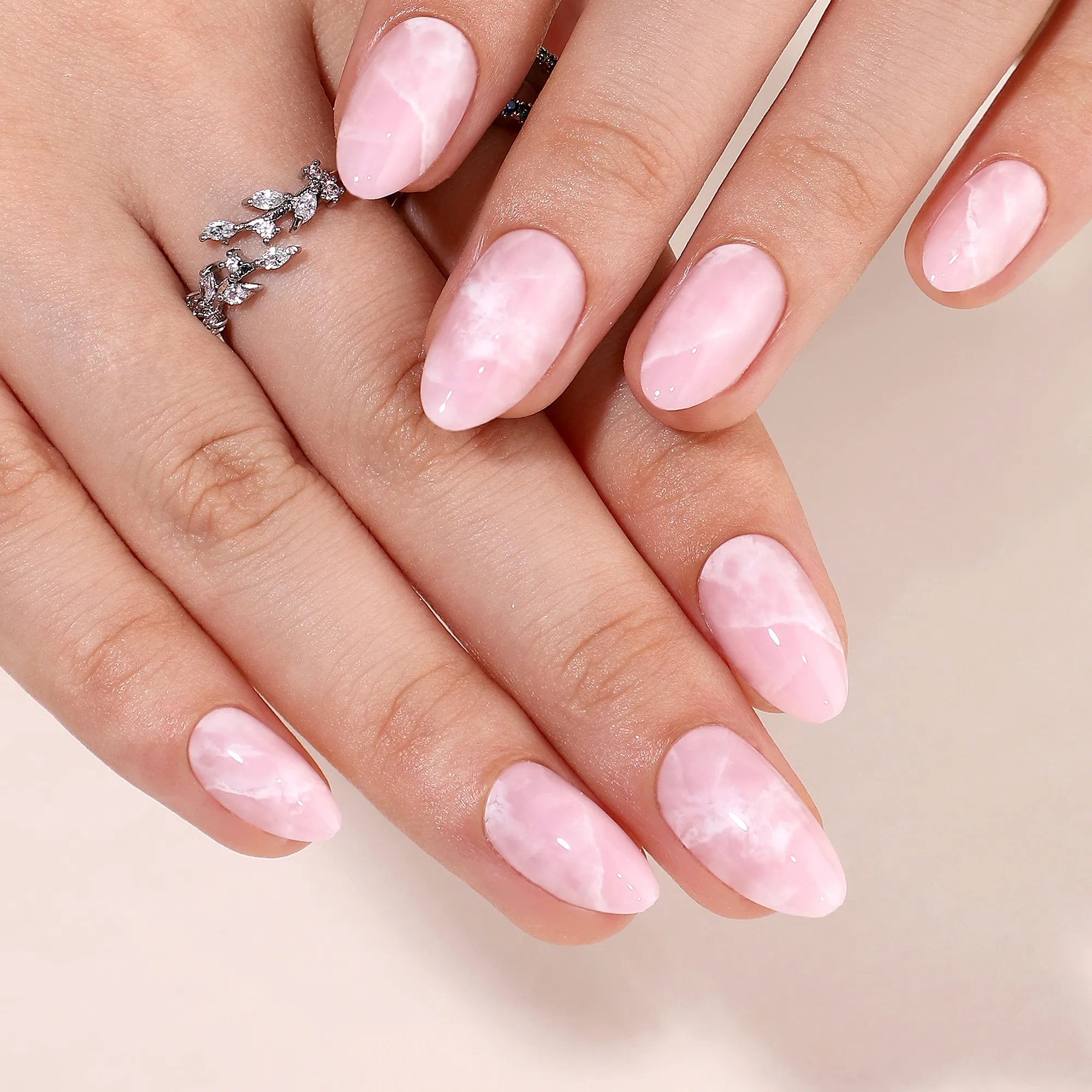 Rose Marbré — Amande Marbre Rose & Blanc | ONAILZ