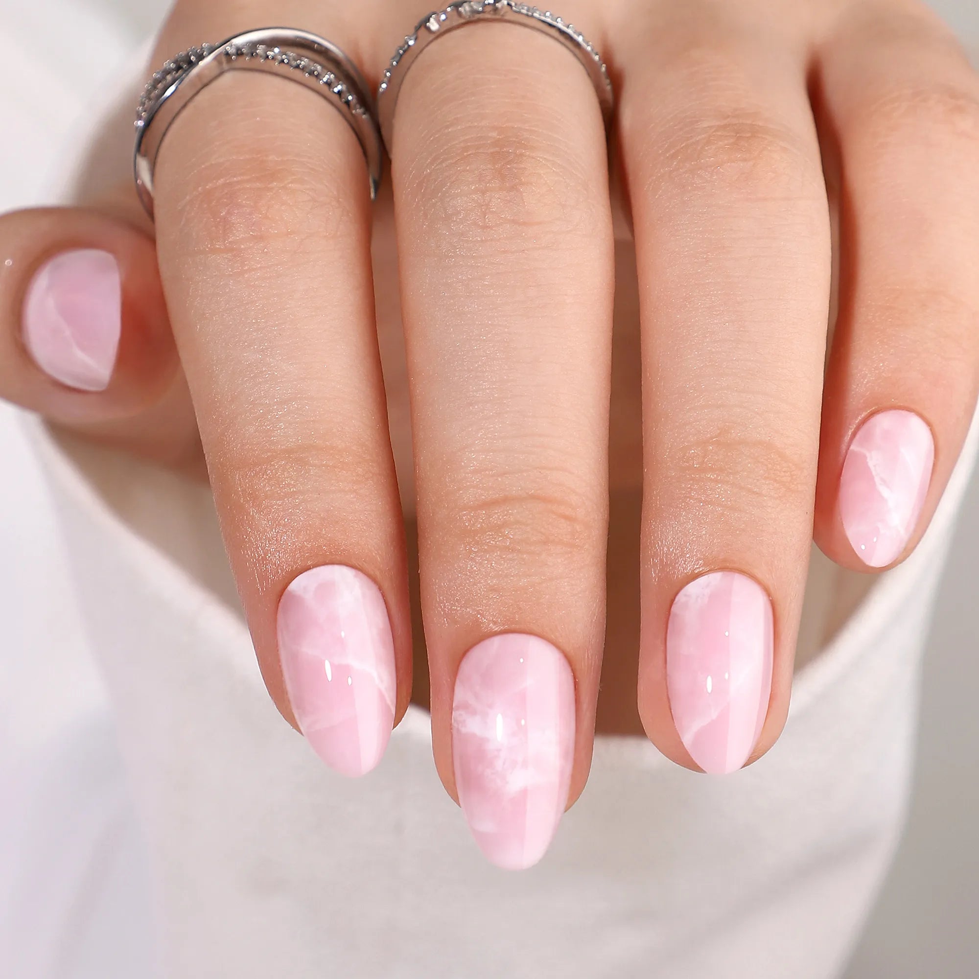 Rose Marbré — Amande Marbre Rose & Blanc | ONAILZ