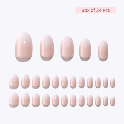 Voile de Lune — Ovale Moyen French Dégradée Glazed | ONAILZ