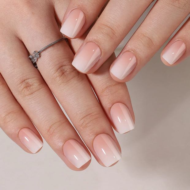 Opaline — Carré Court French Dégradée | ONAILZ