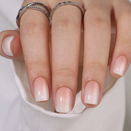 Opaline — Carré Court French Dégradée | ONAILZ