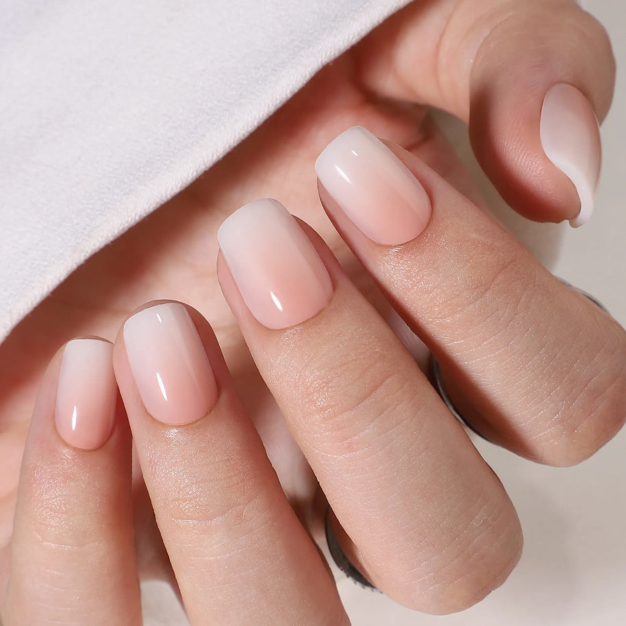 Opaline — Carré Court French Dégradée | ONAILZ