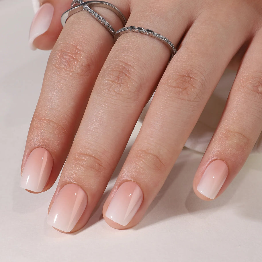 Opaline — Carré Court French Dégradée | ONAILZ