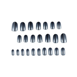 Argentum – Ongles oval argent chrome glossy