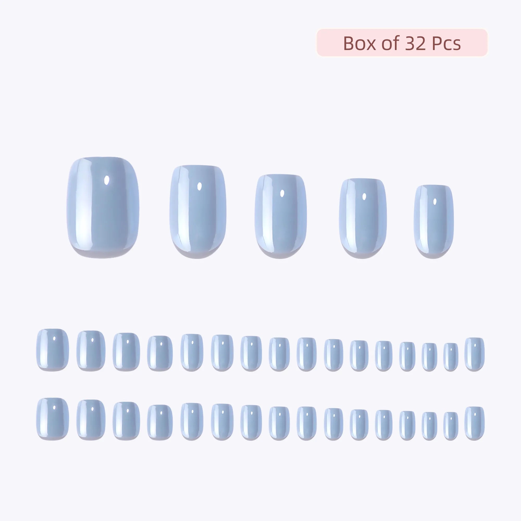 Bleu Azur — Carré Bleu Clair Émaillé | ONAILZ