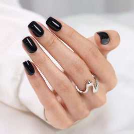 Le Classique Noir — Ongles Carré Noir | ONAILZ