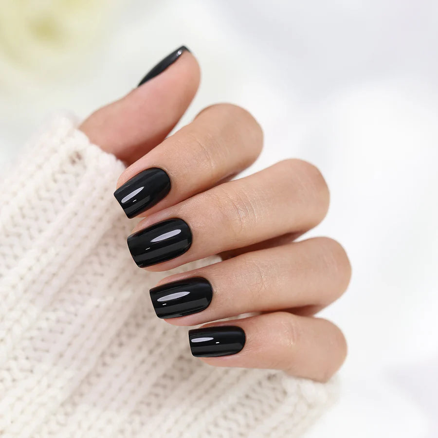 Le Classique Noir — Ongles Carré Noir | ONAILZ