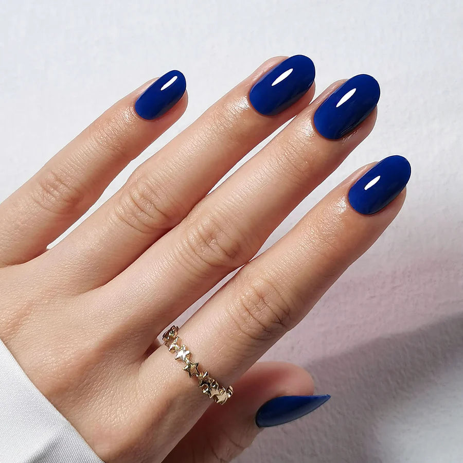 Bleu Nuit — Ovale Court Bleu Marine | ONAILZ