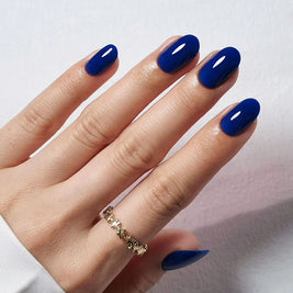 Bleu Nuit — Ovale Court Bleu Marine | ONAILZ