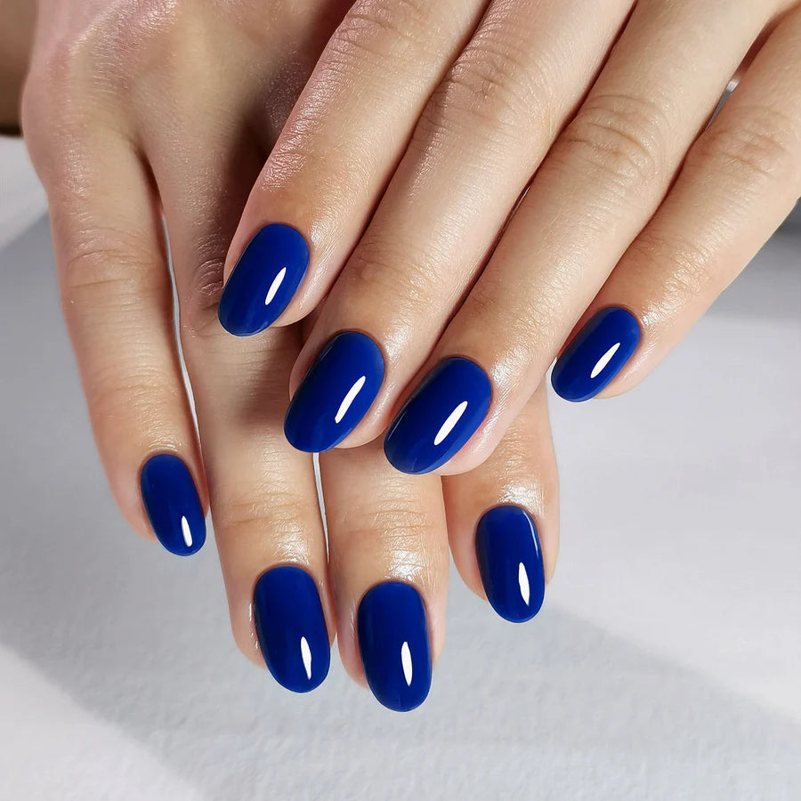 Bleu Nuit — Ovale Court Bleu Marine | ONAILZ