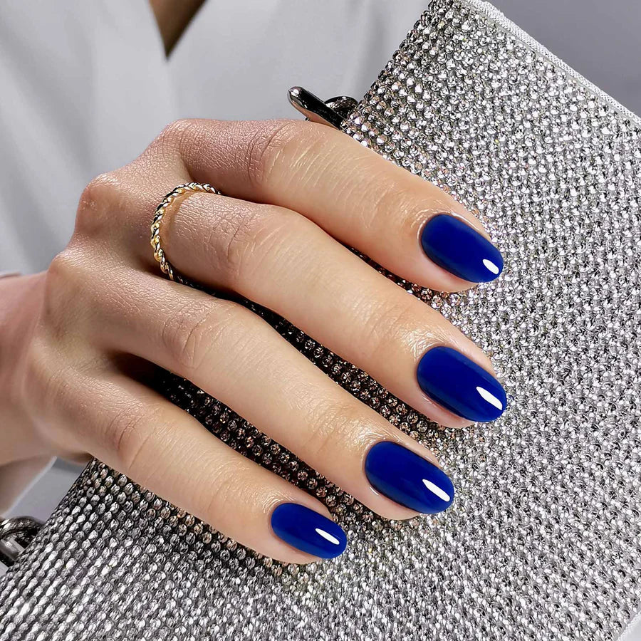 Bleu Nuit — Ovale Court Bleu Marine | ONAILZ