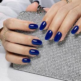 Bleu Nuit — Ovale Court Bleu Marine | ONAILZ