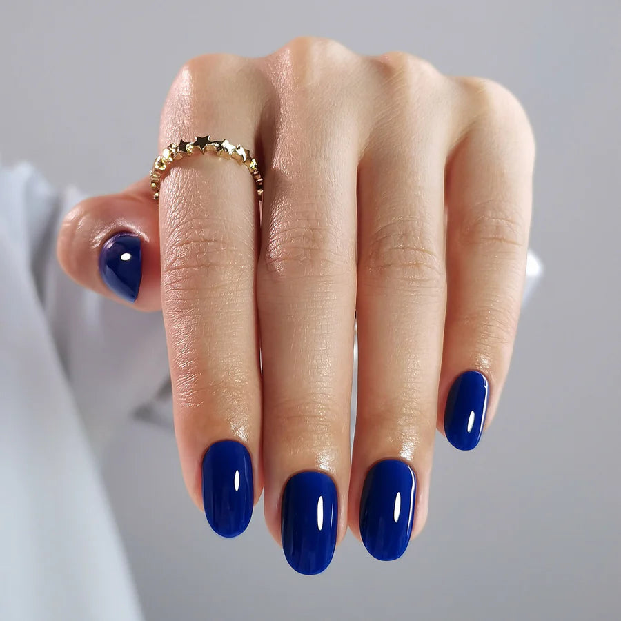 Bleu Nuit — Ovale Court Bleu Marine | ONAILZ