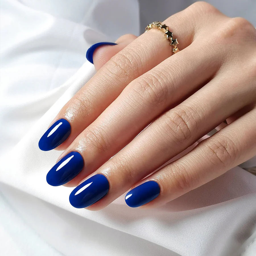 Bleu Nuit — Ovale Court Bleu Marine | ONAILZ