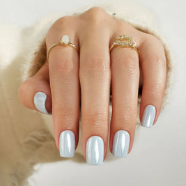 Bleu Azur — Carré Bleu Clair Émaillé | ONAILZ