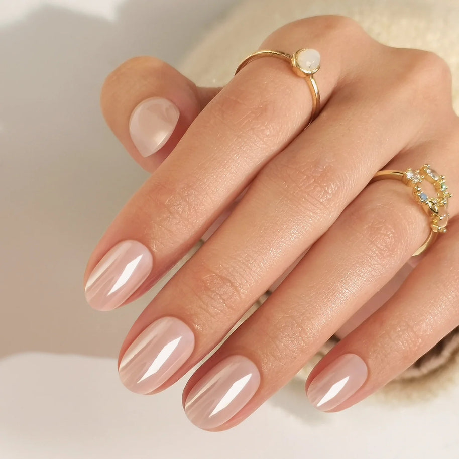 Sable Aurora — Ovale Beige Glazed | ONAILZ