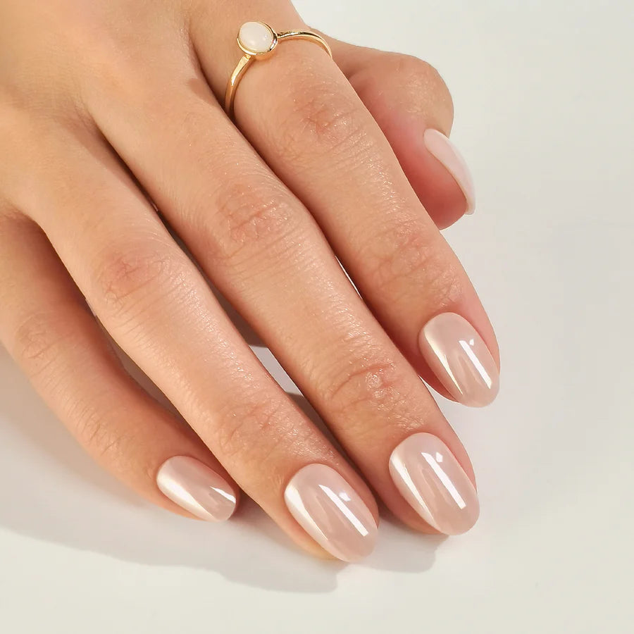 Sable Aurora — Ovale Beige Glazed | ONAILZ