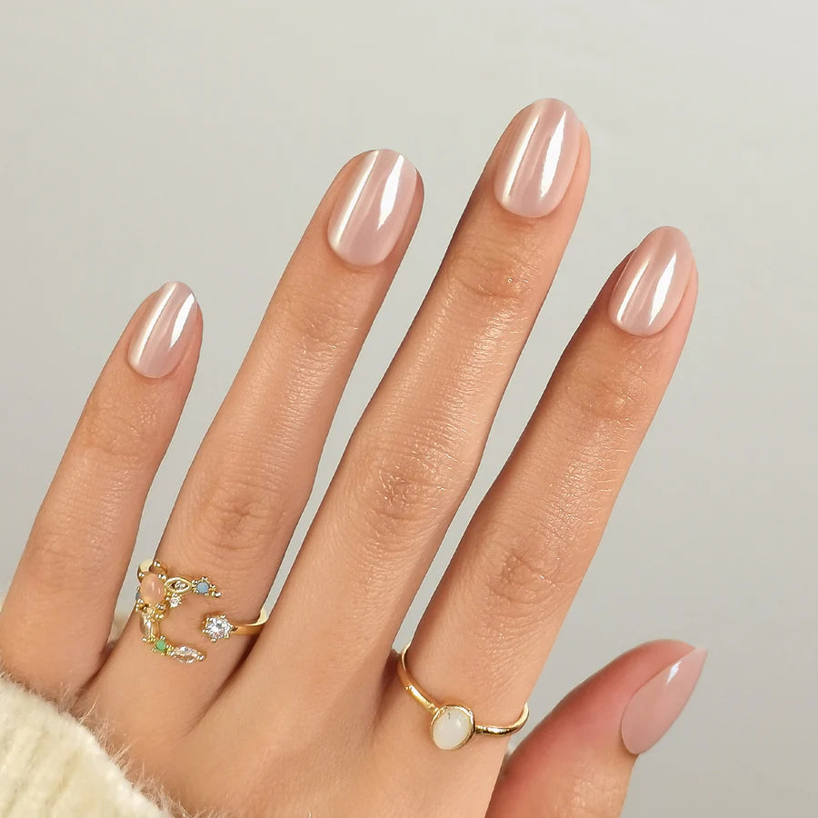 Sable Aurora — Ovale Beige Glazed | ONAILZ