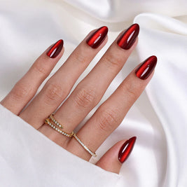 Bordeaux Félin — Amande Cat Eye Rouge Vin | ONAILZ